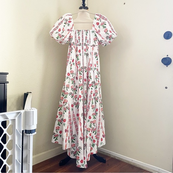 NEW Hill House Matilda Nap Dress in Red Shell Vine Cotton XXS - Picture 5 of 8